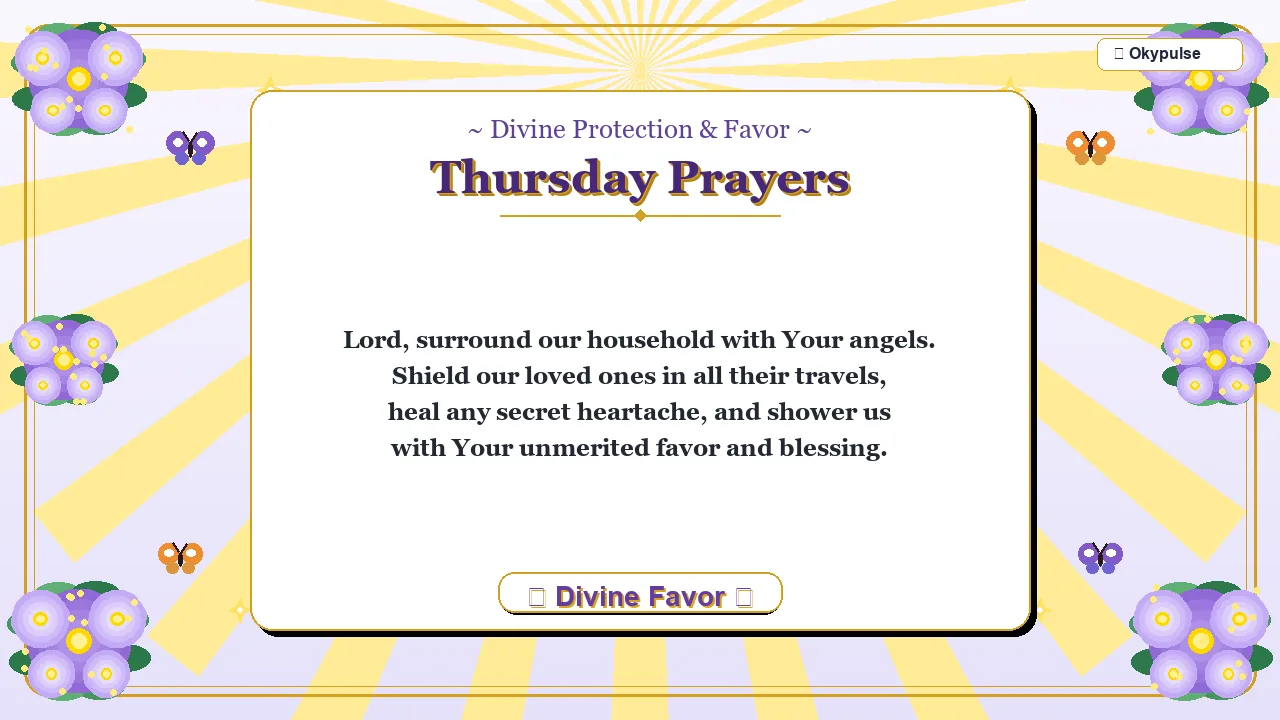 Thursday Morning Blessings and Prayers for Divine Protection