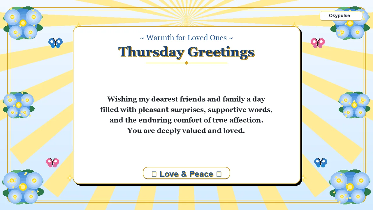 Lovely Thursday Morning Greetings for Loved Ones