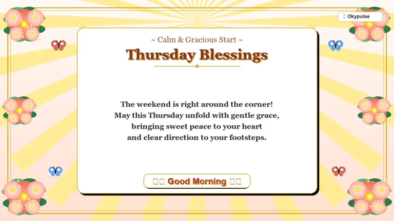 thursday morning blessings
