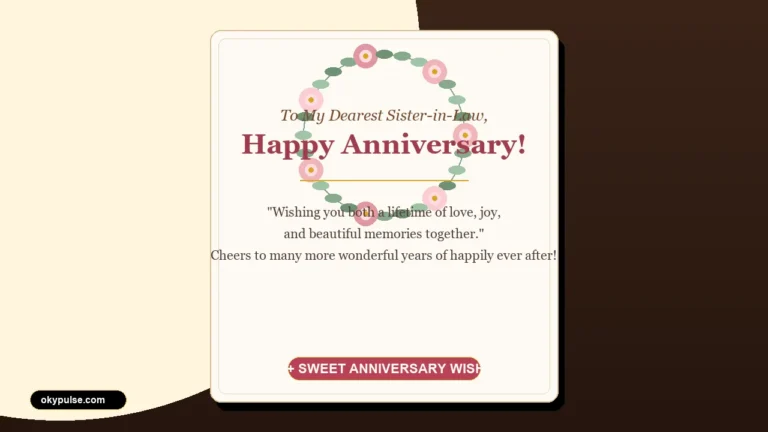 anniversary wishes for sister-in-law