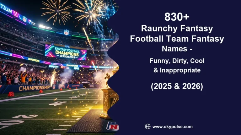 raunchy fantasy football team names