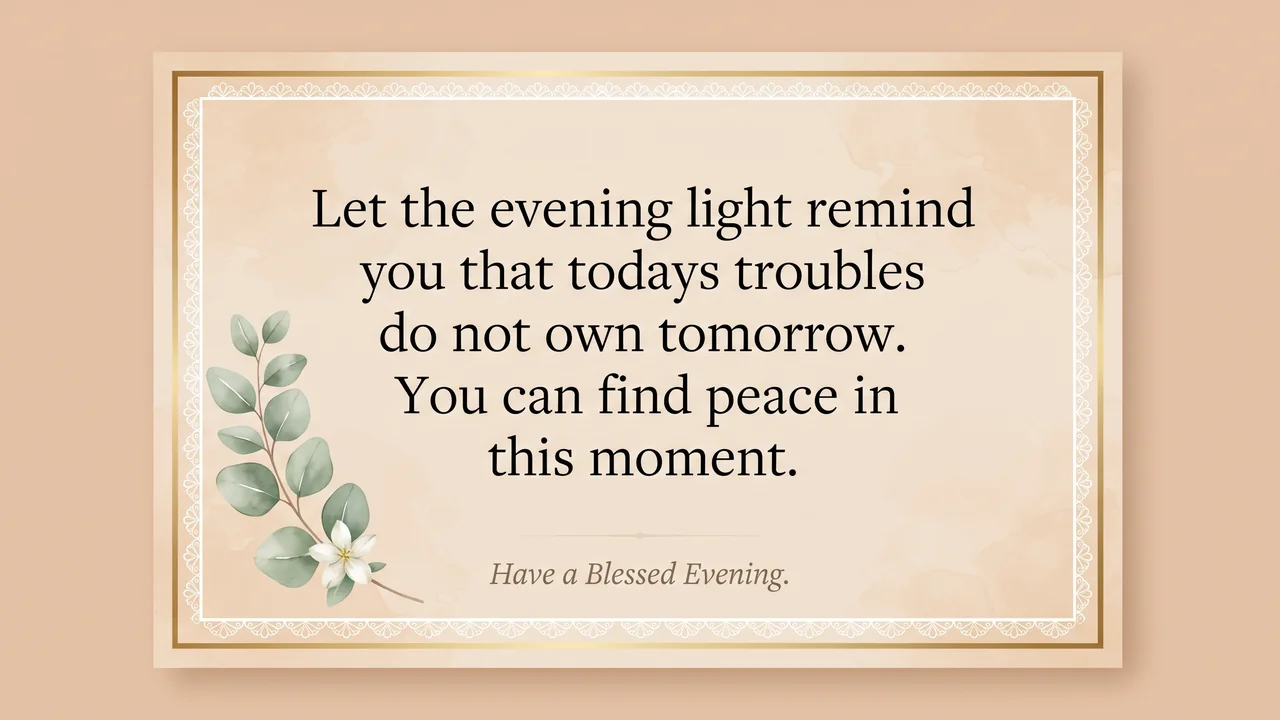 Good Evening Blessings card