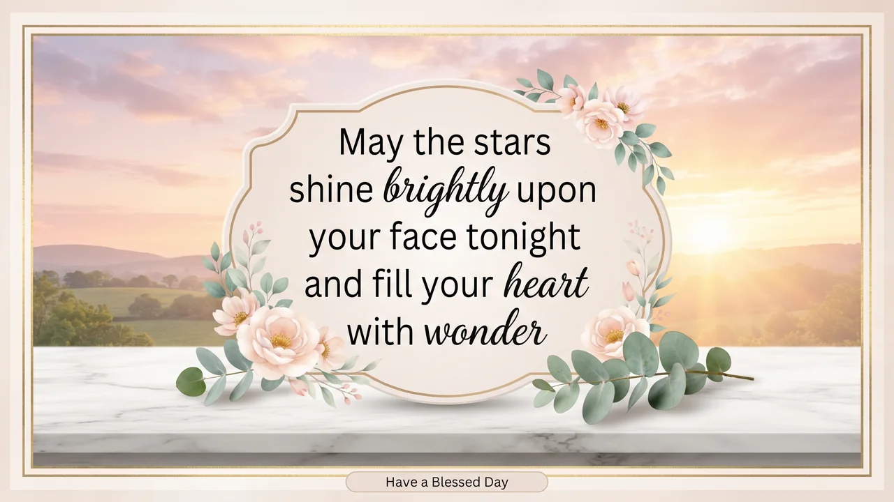 Good Evening Blessings card