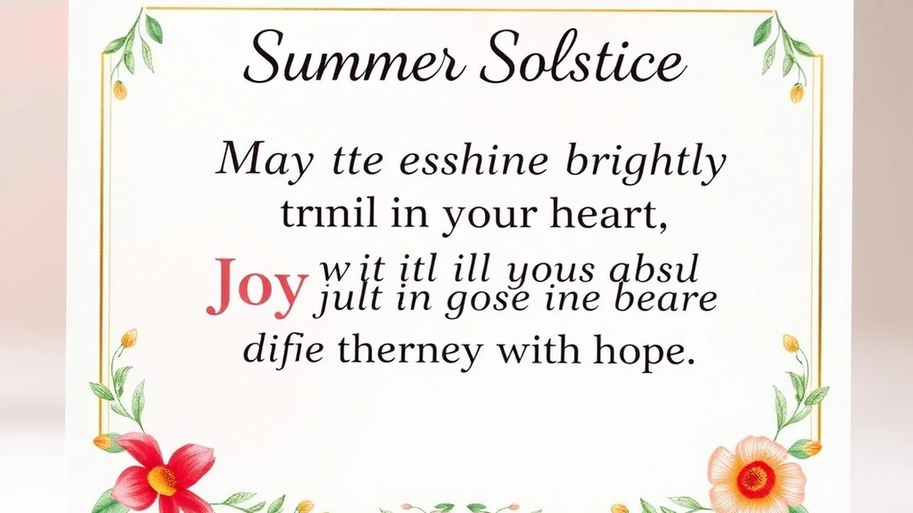 Summer Solstice Blessings card