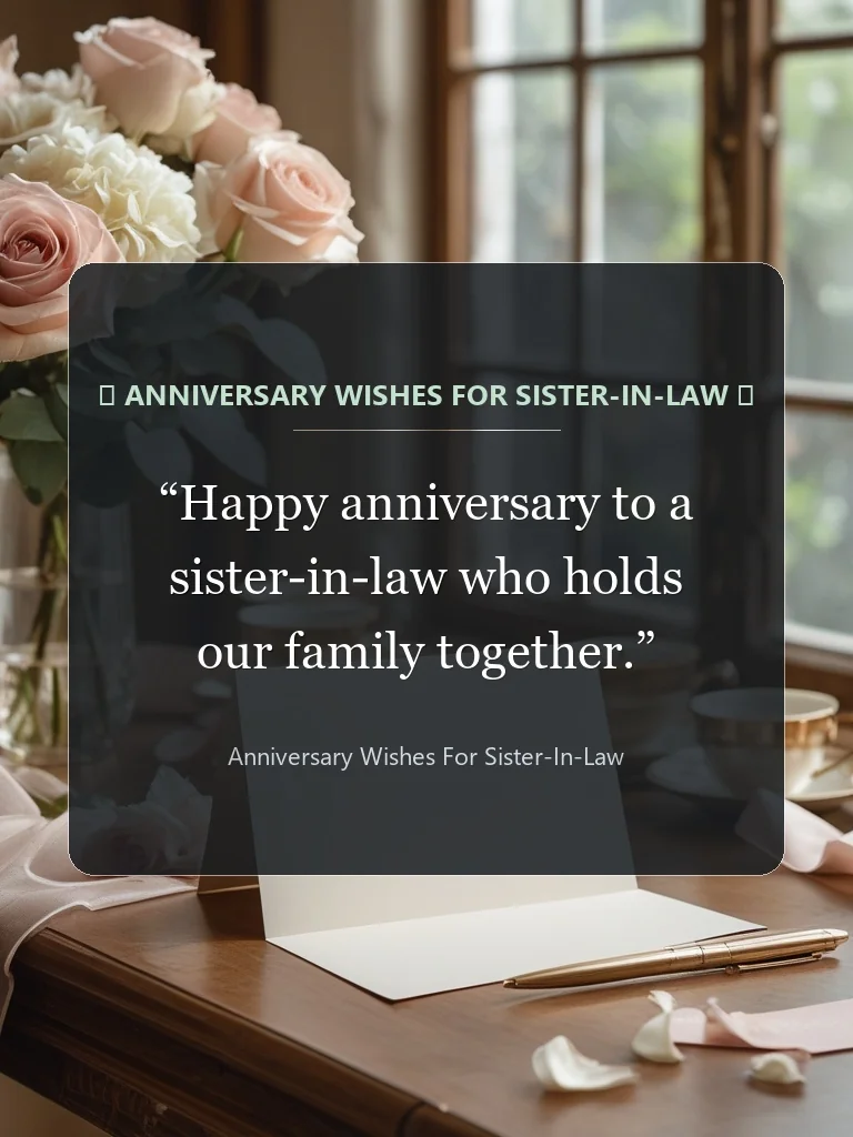 anniversary wishes for sister-in-law card