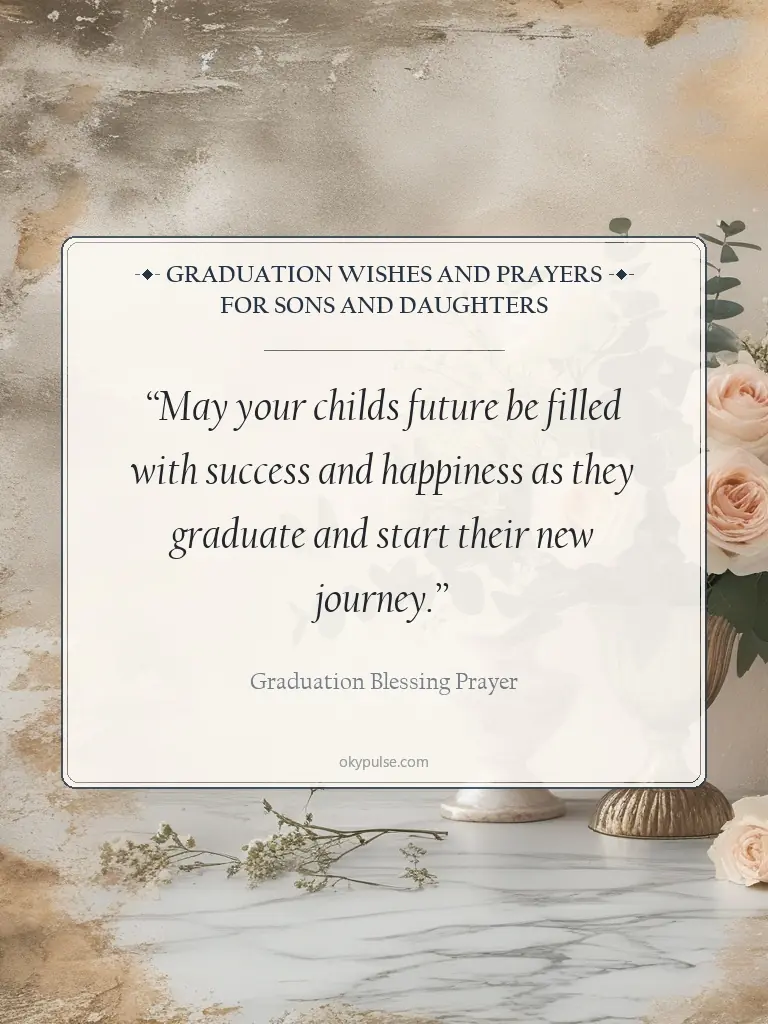 Graduation Wishes and Prayers for Sons and Daughters - Graduation Blessing Prayer