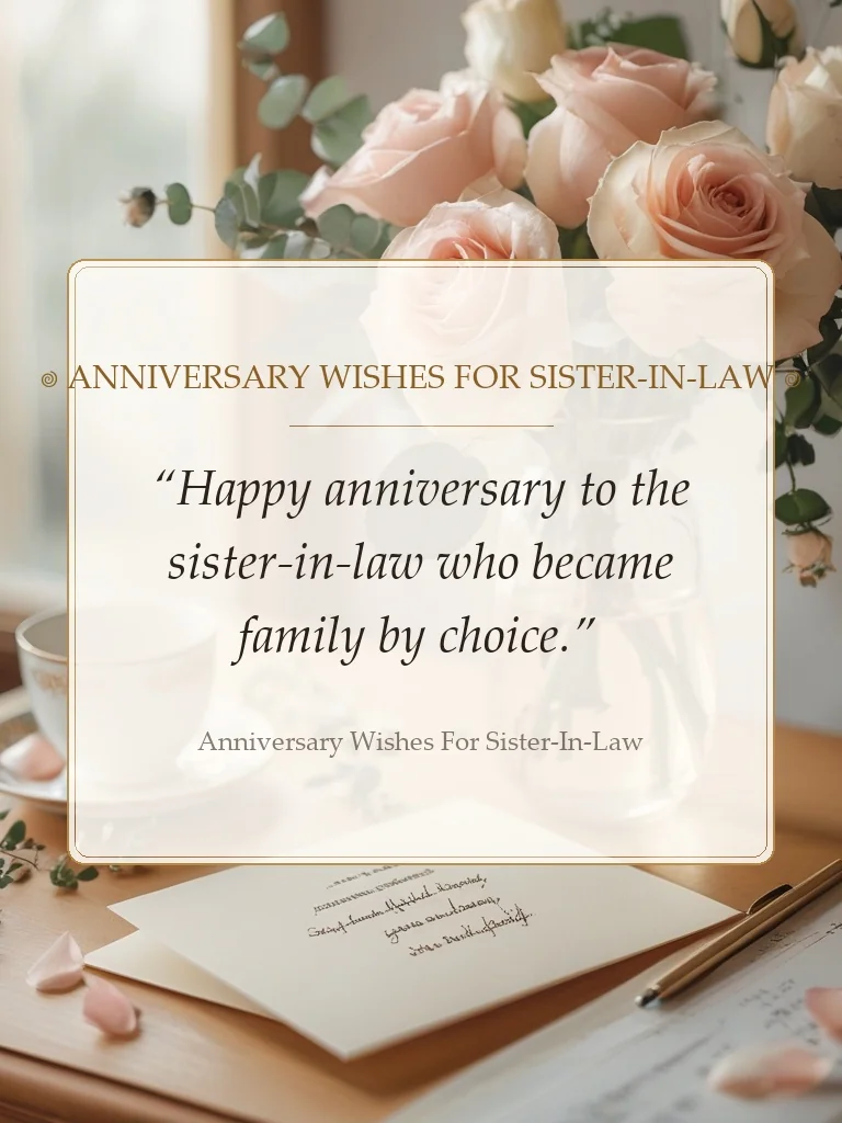 Emotional Anniversary Notes for a Sister-in-Law You Love Like Family - anniversary wishes for sister-in-law