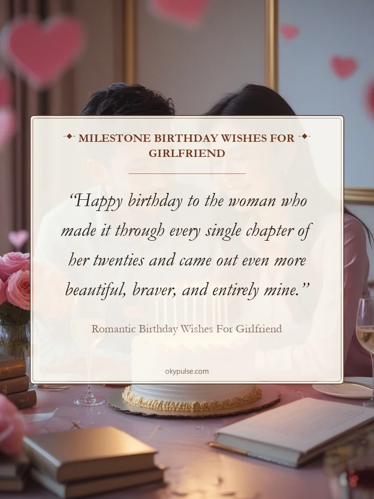 Milestone Birthday Wishes for Girlfriend - romantic birthday wishes for girlfriend