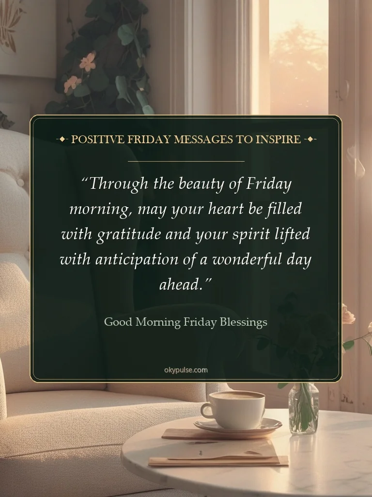 Positive Friday Messages to Inspire - Good Morning Friday Blessings