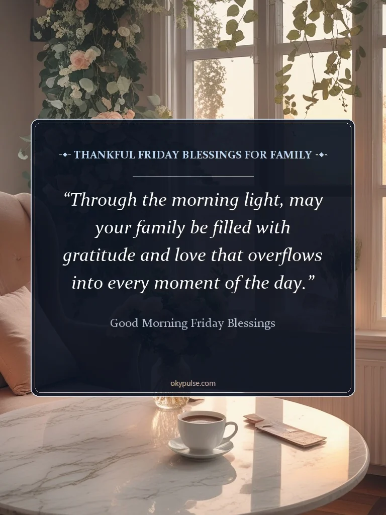 Thankful Friday Blessings for Family - Good Morning Friday Blessings