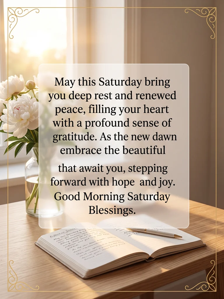 Saturday Blessings for Rest, Gratitude, and New Opportunities - Good Morning Saturday Blessings