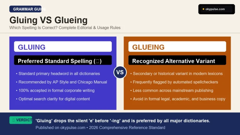 gluing vs glueing