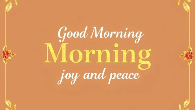 Good Morning Blessings