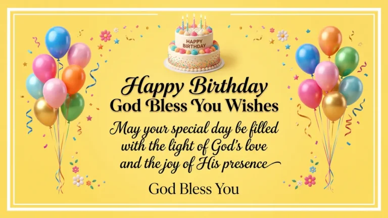 Happy Birthday God Bless You Wishes