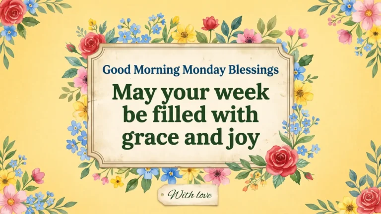 Good Morning Monday Blessings